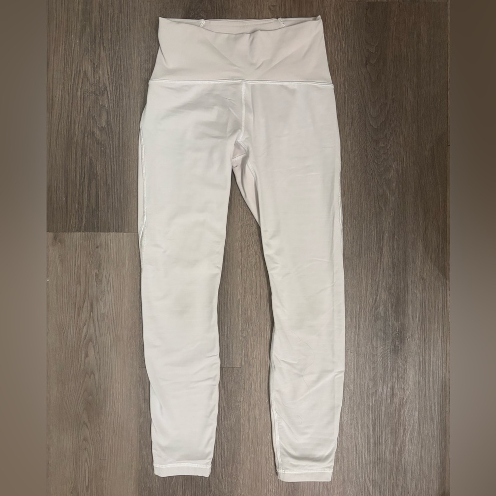 White Lululemon 7/8 Train Times Tight Legging